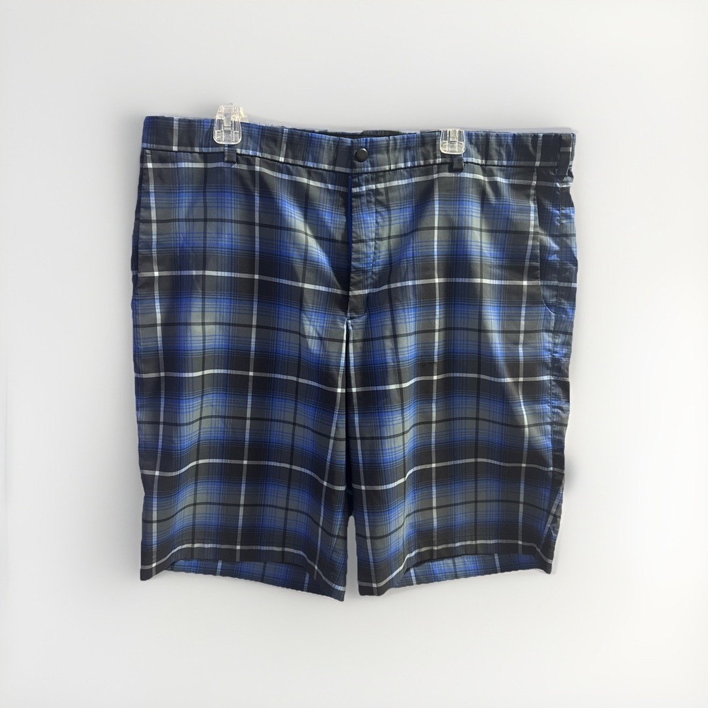 Nike Golf Tour Performance Shorts‎ Men's Size 40 Blue Plaid Dri Fit